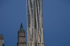 04 New York Financial District Woolworth Building, New York by Gehry At Dawn From Brooklyn Heights